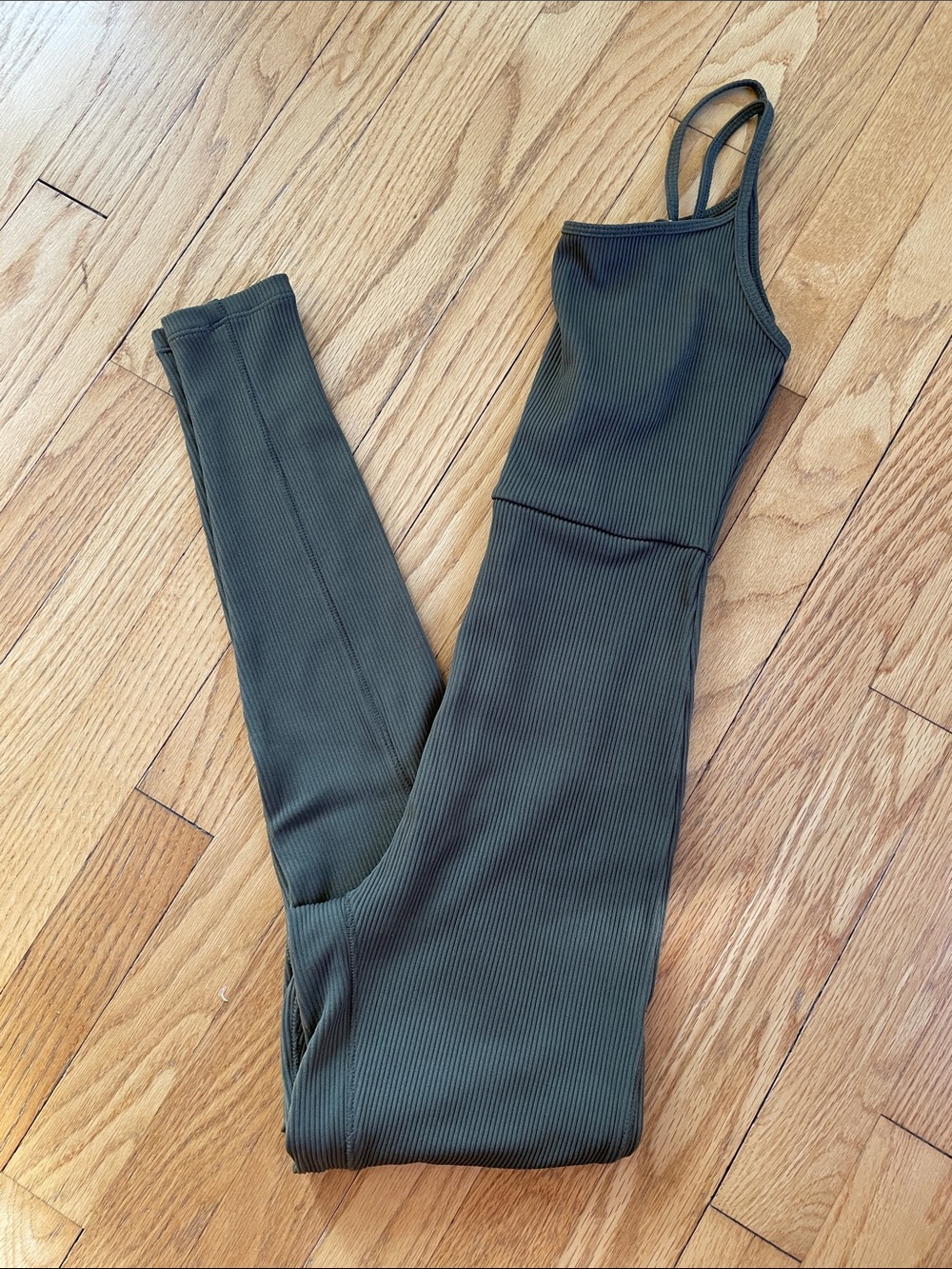 Wild Fable Olive Ribbed Jumpsuit